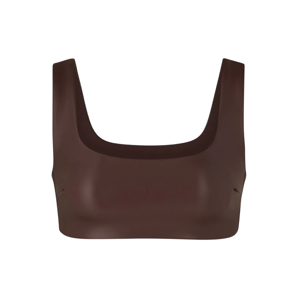 NWT Skins Faux Leather Bralette in Cocoa